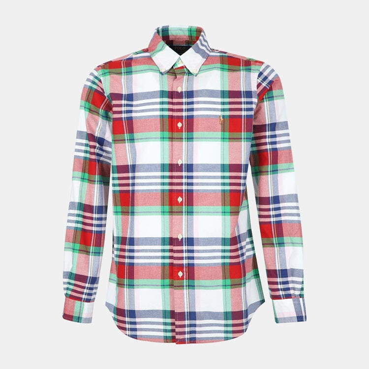Ralph Lauren Men's Classic Fit Plaid Oxford Shirt