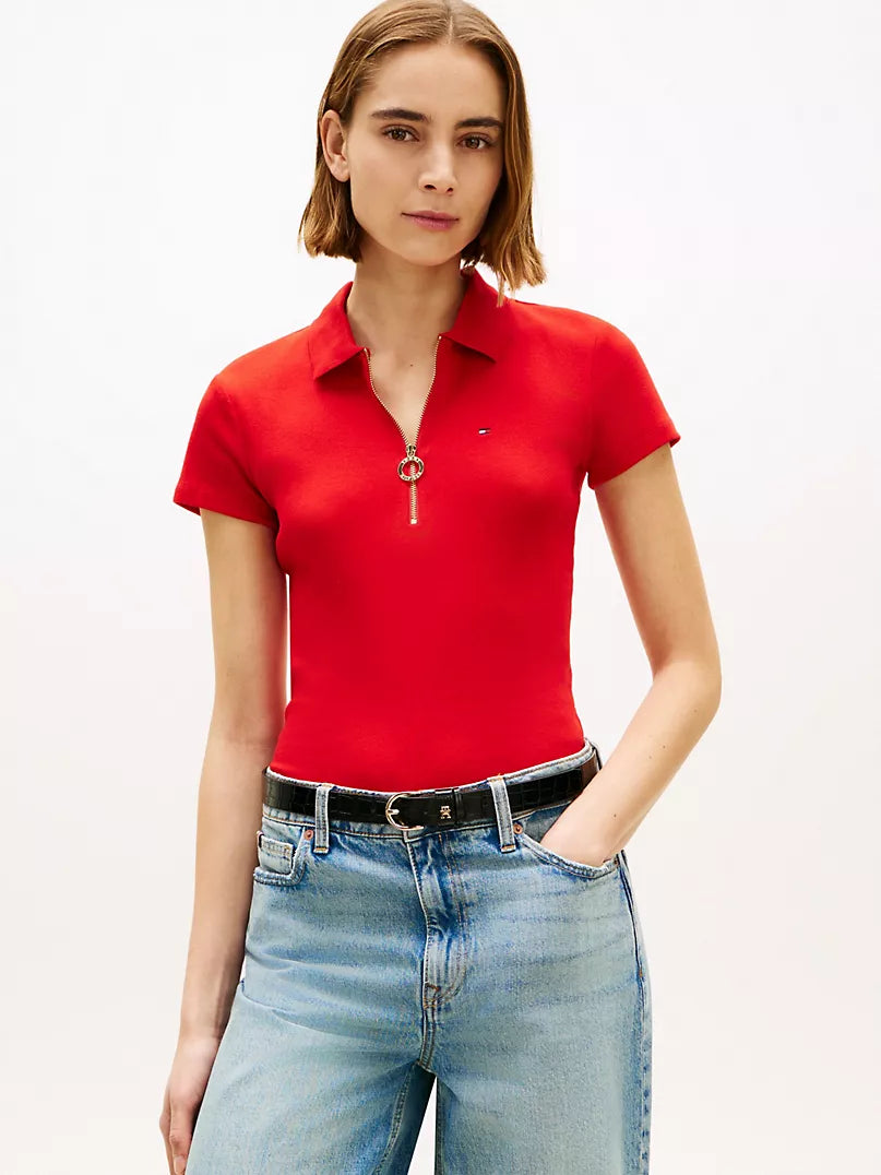 Tommy Hilfiger-Slim Fit Zip Polo