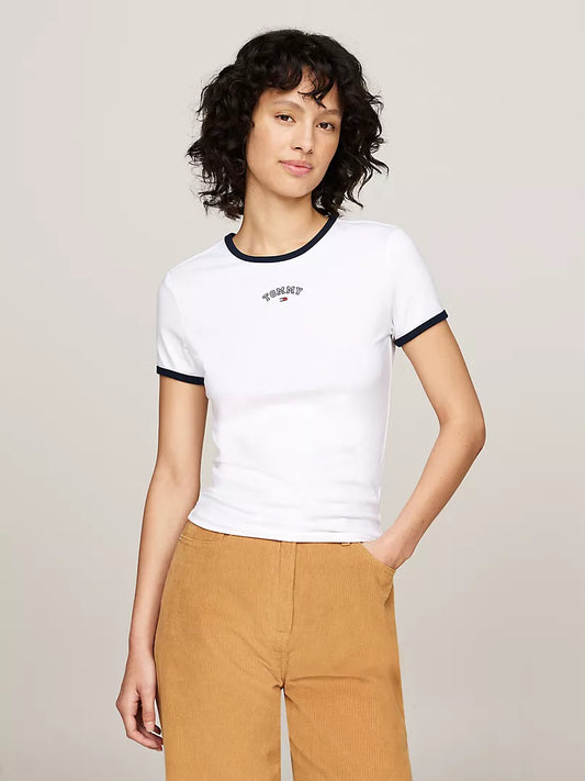 Tommy Hilfiger-Varsity Logo Ringer T-Shirt