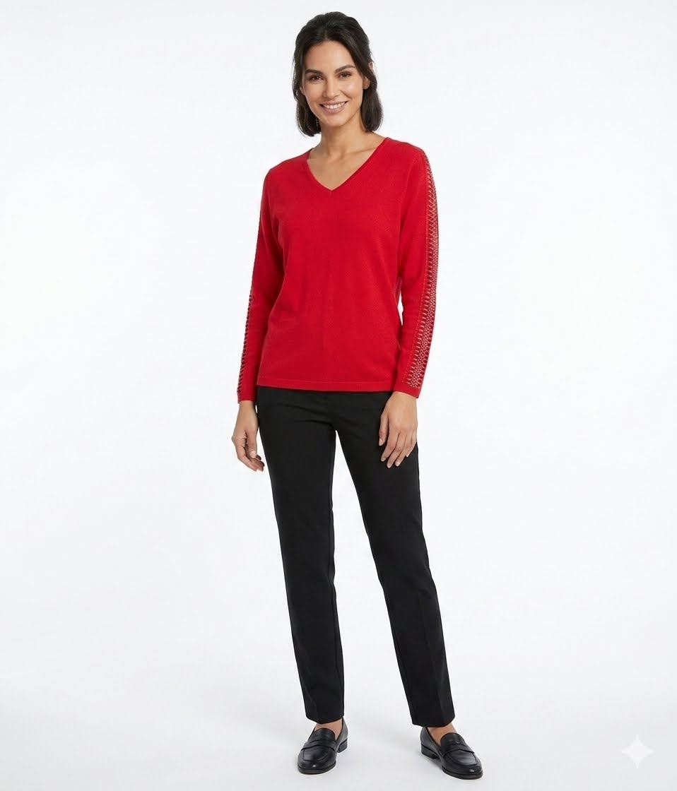 LIV Milano women's lightweight V-neck sweater