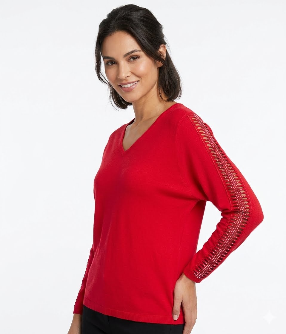 LIV Milano women's lightweight V-neck sweater