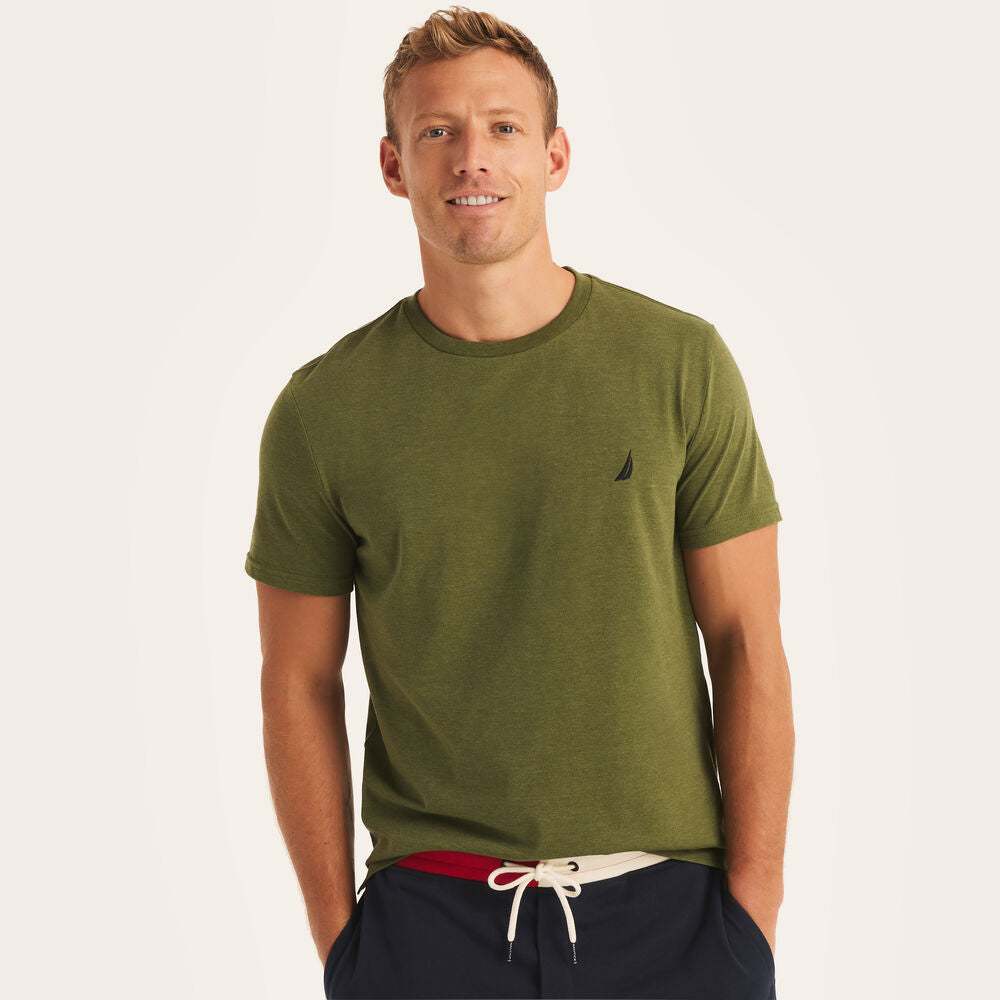 Nautica-Heathered Crewneck T-Shirt