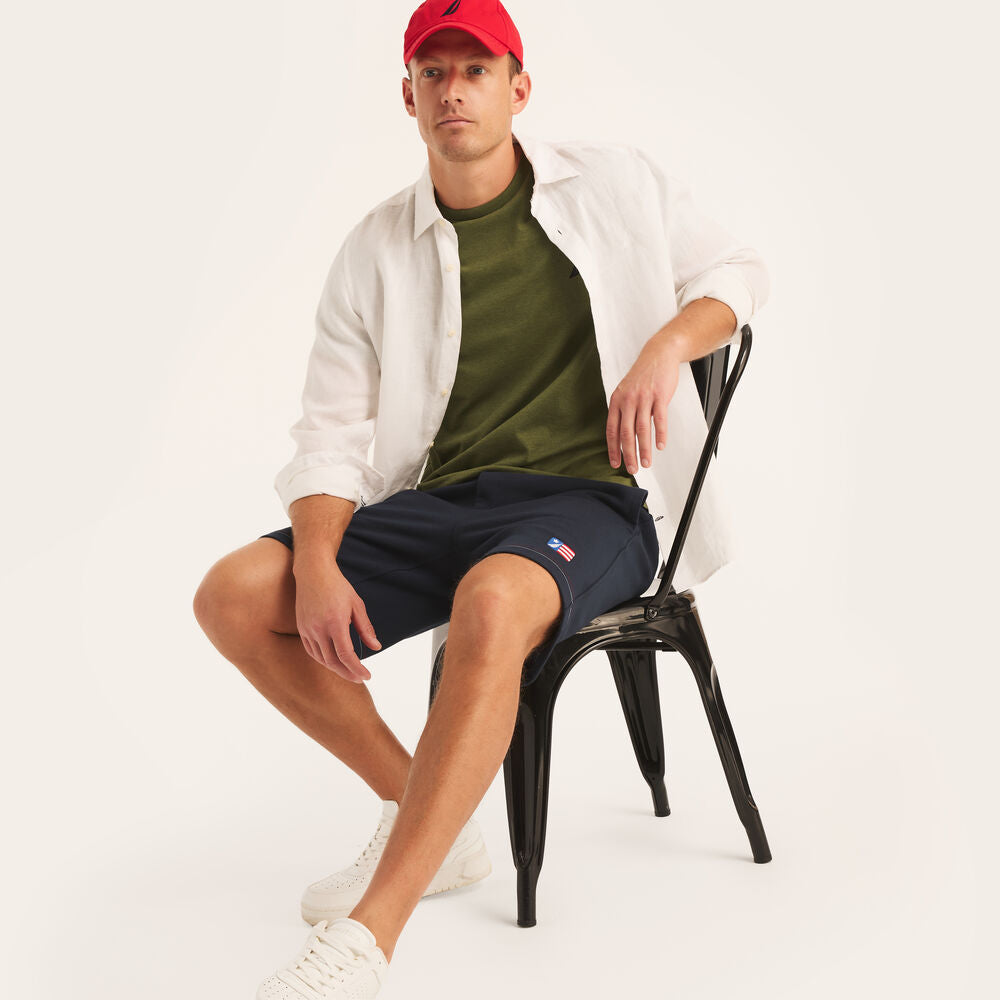 Nautica-Heathered Crewneck T-Shirt