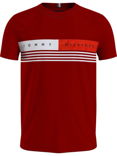 Tommy Hilfiger Men's Chest Stripe Graphic Tee