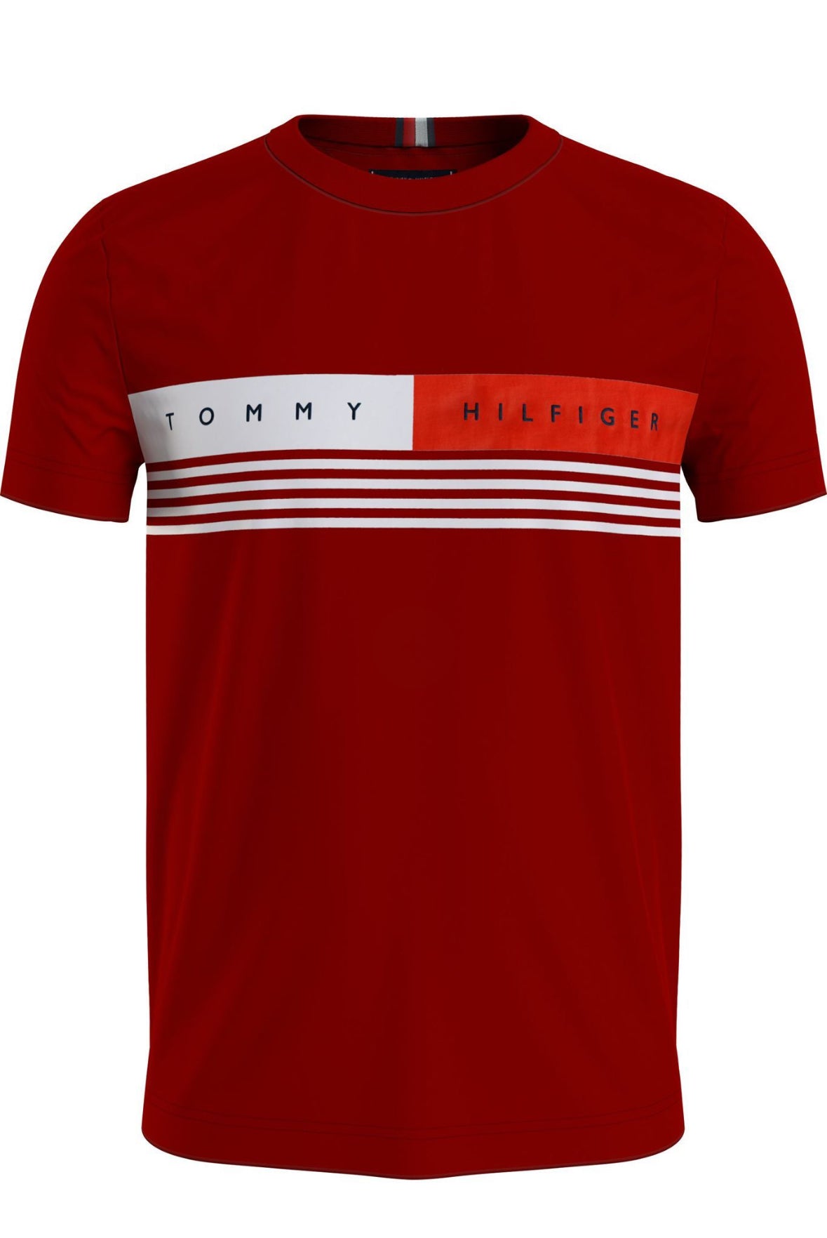 Tommy Hilfiger Men's Chest Stripe Graphic Tee