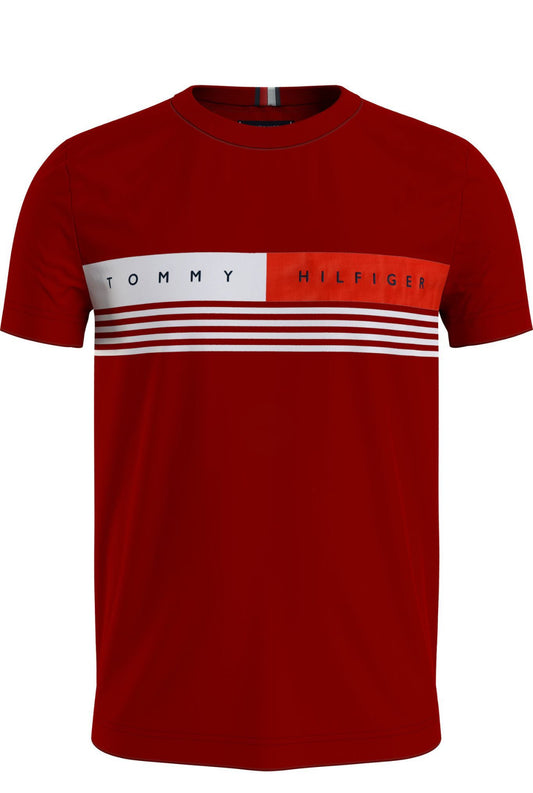 Tommy Hilfiger Men's Chest Stripe Graphic Tee