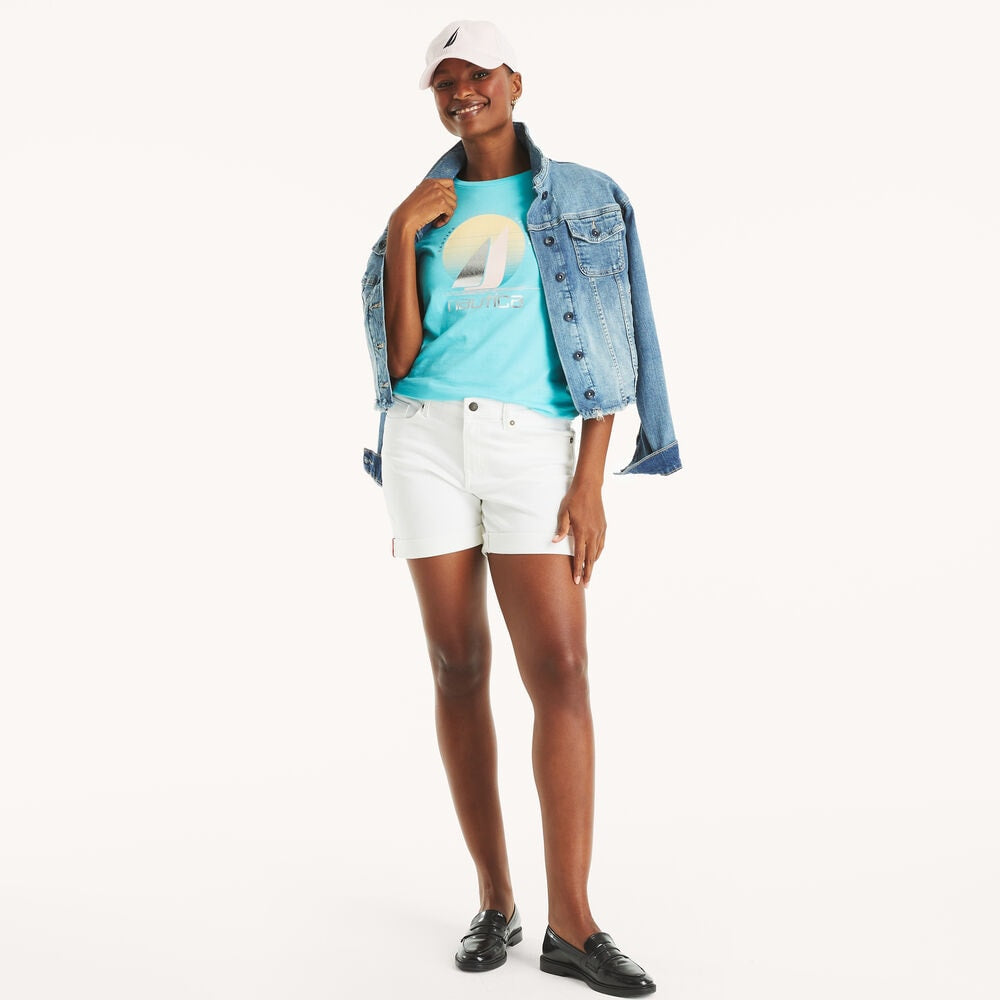 Náutica sunset sailing foil graphic t-shirt Women’s