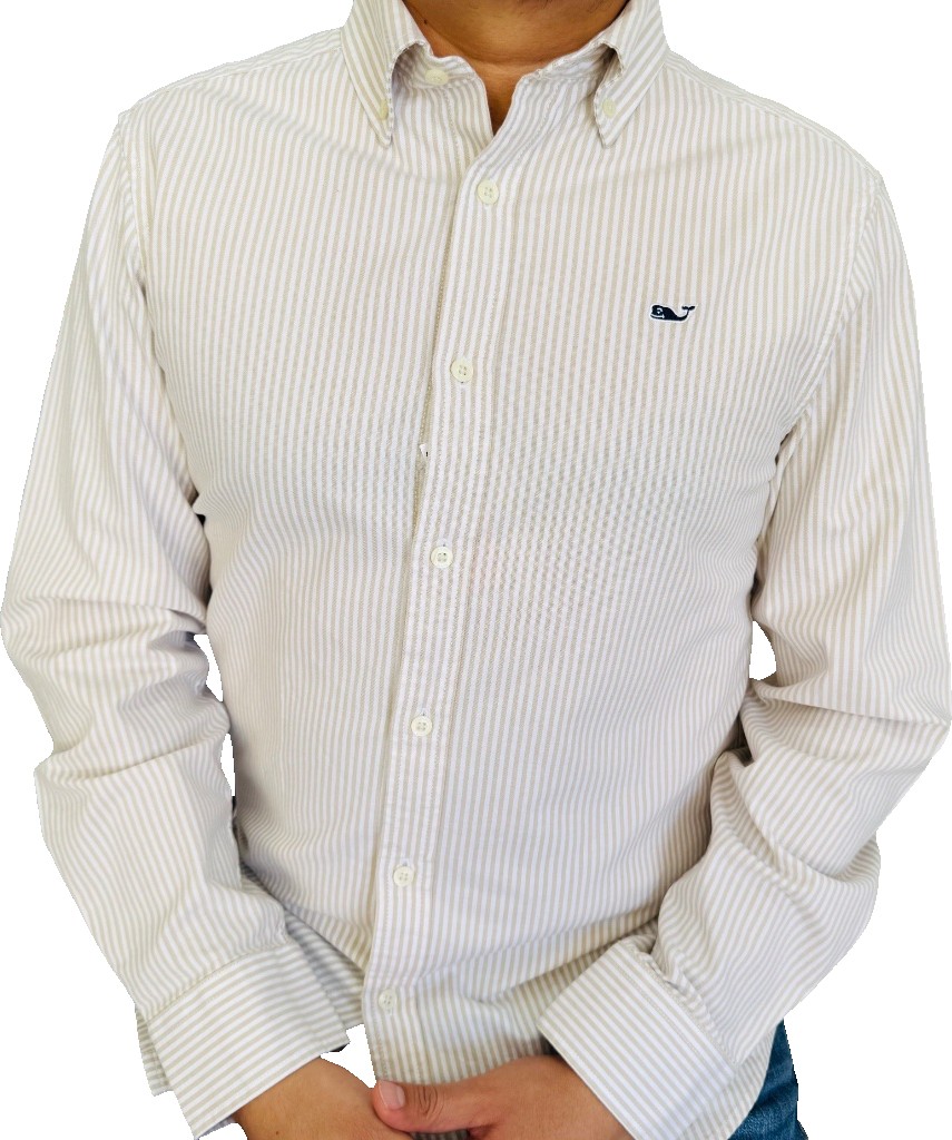 Vineyard Vines Classic Fit Stripe Oxford Whale Shirt