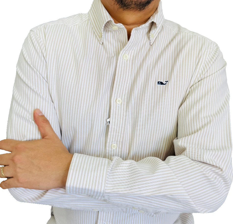 Vineyard Vines Classic Fit Stripe Oxford Whale Shirt