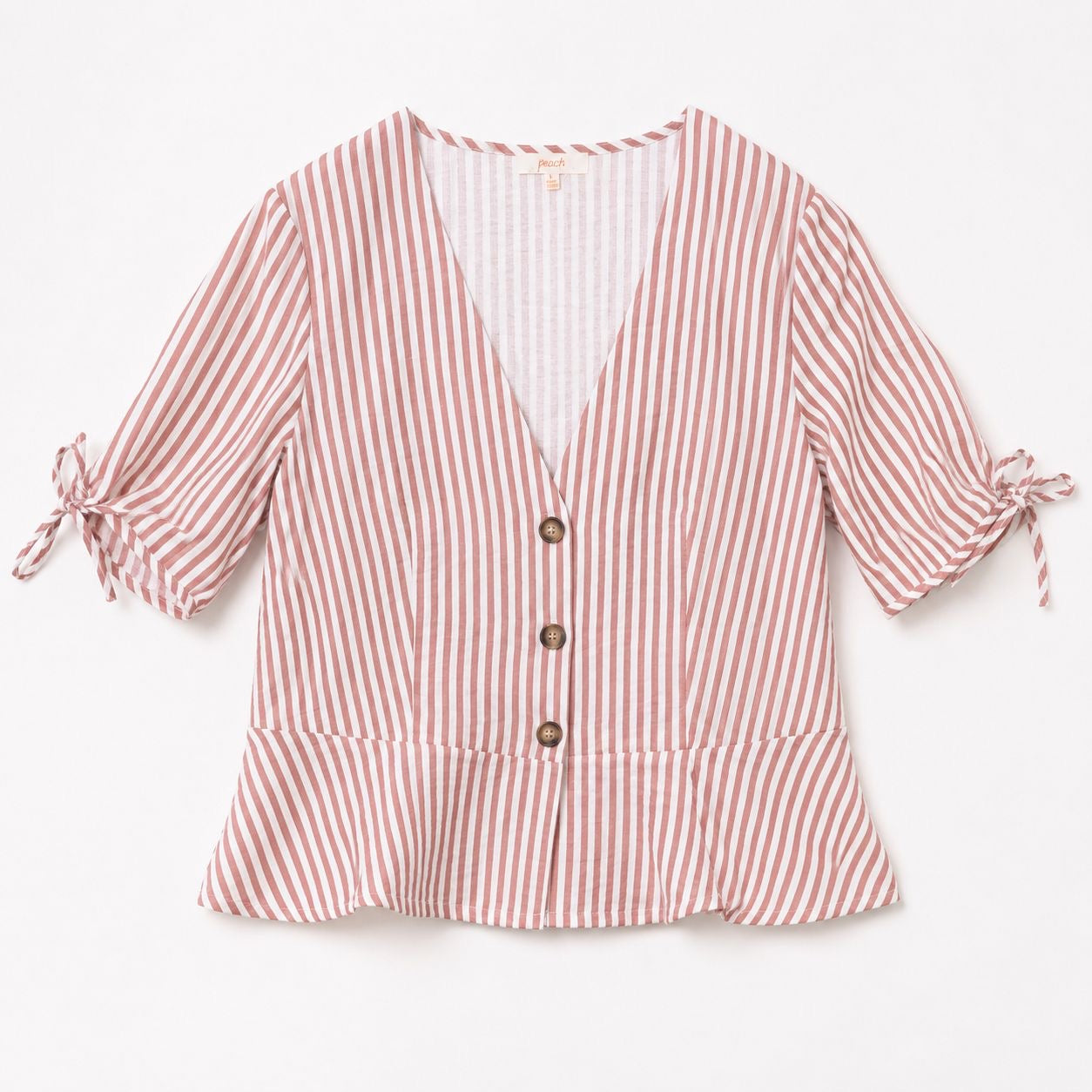 Peach Rails Women's Pink and White Blouse