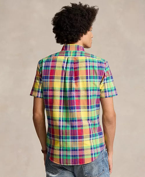 Ralph Lauren Plaid Seersucker Short-Sleeve Shirt