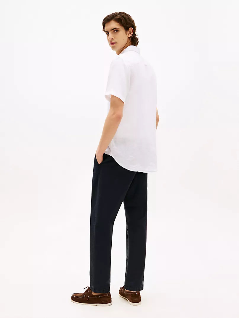 Tommy Hilfiger Regular Fit Pigment-Dyed Linen Shirt