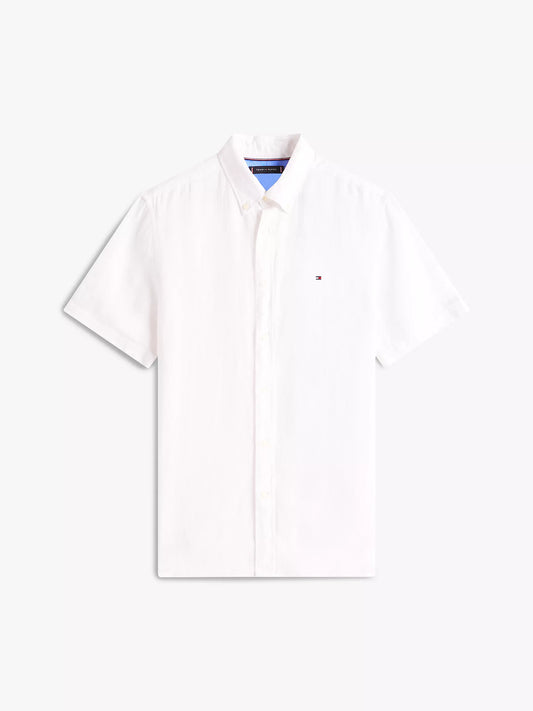 Tommy Hilfiger Regular Fit Pigment-Dyed Linen Shirt