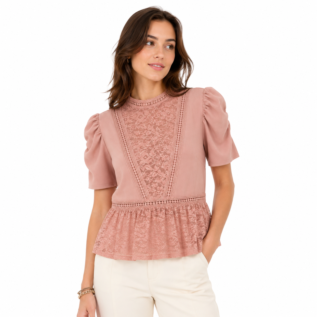 Blashe Pale pink lace blouse Women’s