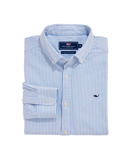 Vineyard Vines Woven Tops Stripe Oxford Whale Shirt