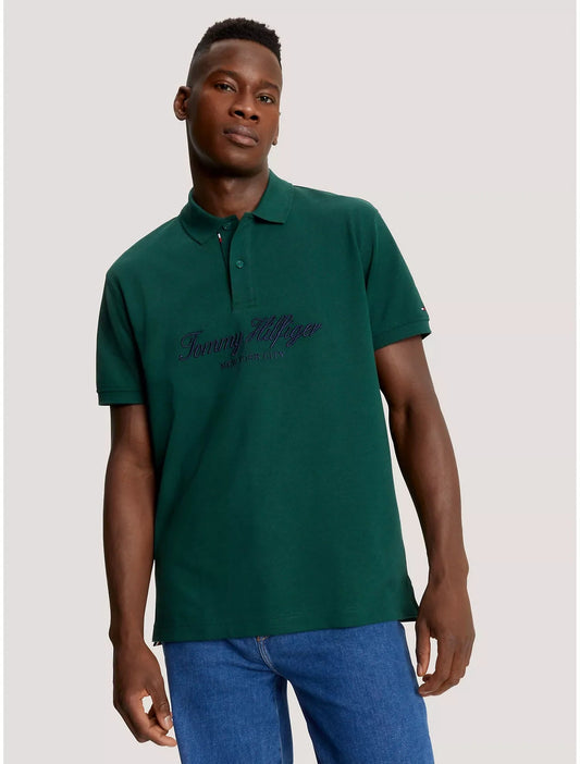 Tommy Hilfiger Tommy Hilfiger Regular Fit Embroidered NYC Script Polo