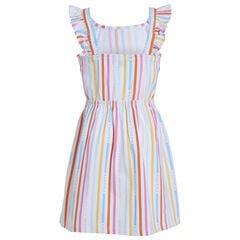 Náutica-Vestido de rayas arcoíris para niñas