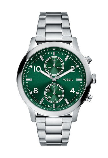 Fossil-Reloj multifunción Bennett de acero inoxidable