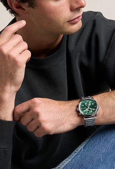 Fossil-Reloj multifunción Bennett de acero inoxidable