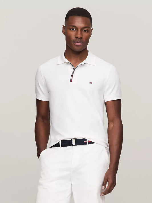 Tommy Hilfiger Stripe Placket Slim Fit Polo