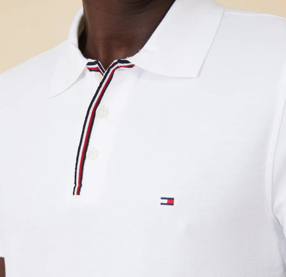 Tommy Hilfiger Stripe Placket Slim Fit Polo
