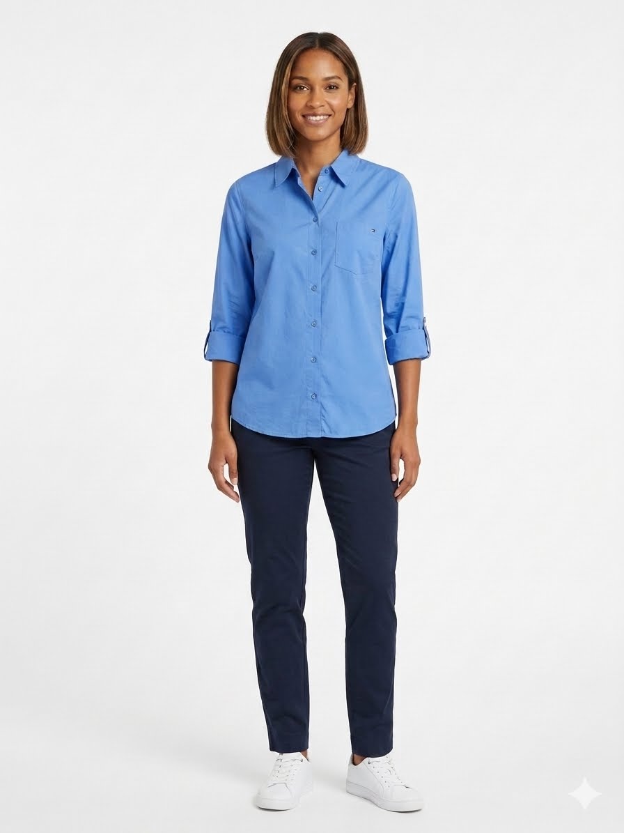 TOMMY HILFIGER-Casual button-down shirt for women