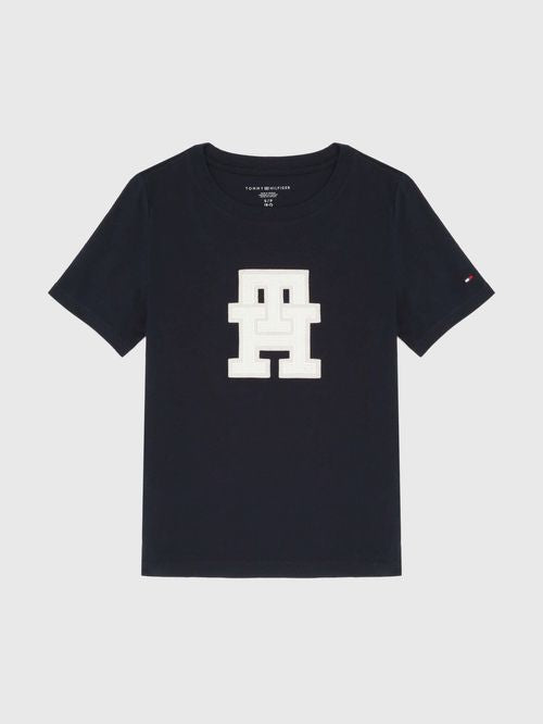 Tommy Hilfiger PLAYERA DE CORTE REGULAR CON MONOGRAMA NIÑO TOMMY HILFIGER