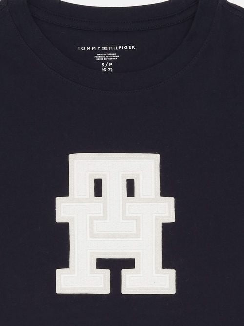 Tommy Hilfiger PLAYERA DE CORTE REGULAR CON MONOGRAMA NIÑO TOMMY HILFIGER