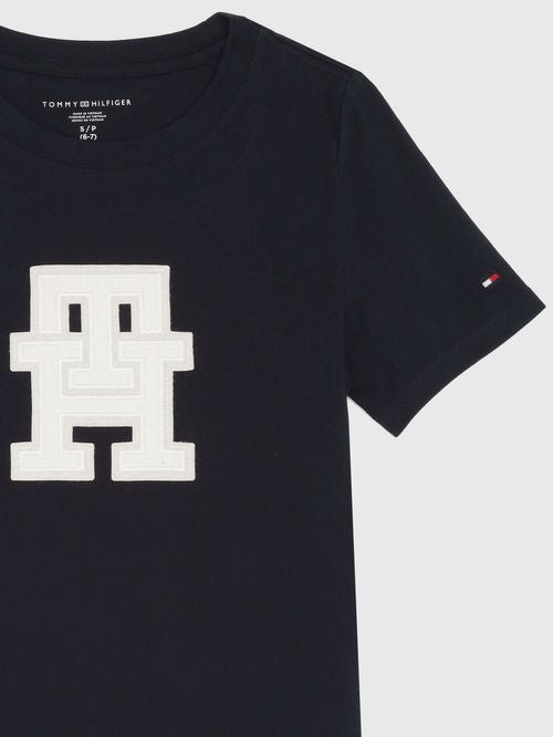 Tommy Hilfiger PLAYERA DE CORTE REGULAR CON MONOGRAMA NIÑO TOMMY HILFIGER