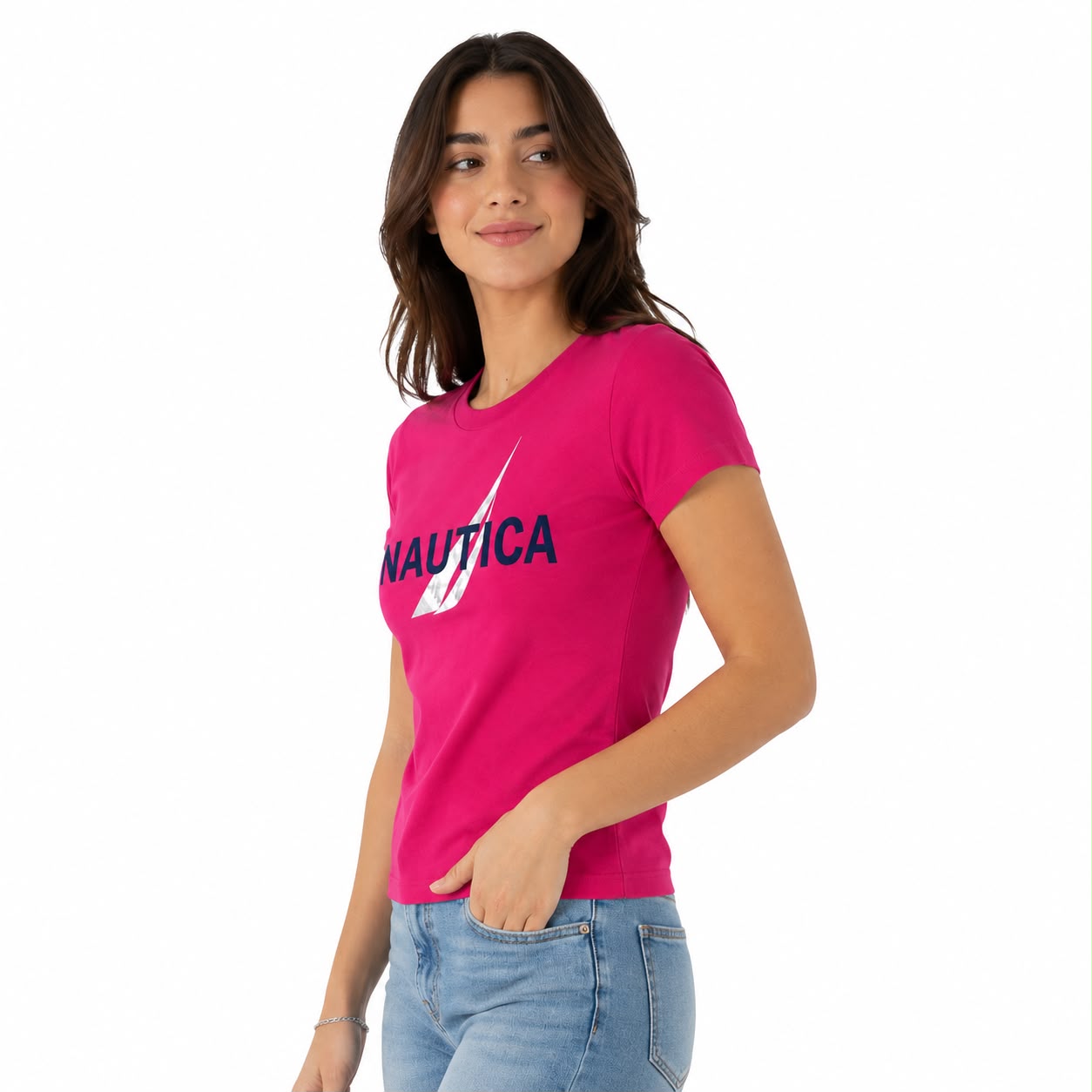 Nautica Vibrant pink Nautica features a large logo graphic Women’s