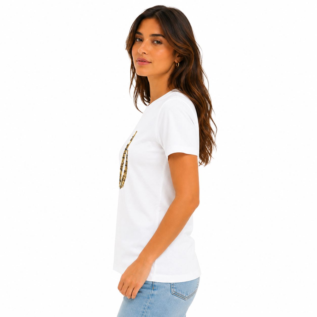Nautica Sequin Logo Graphic T-Shirt Women’s