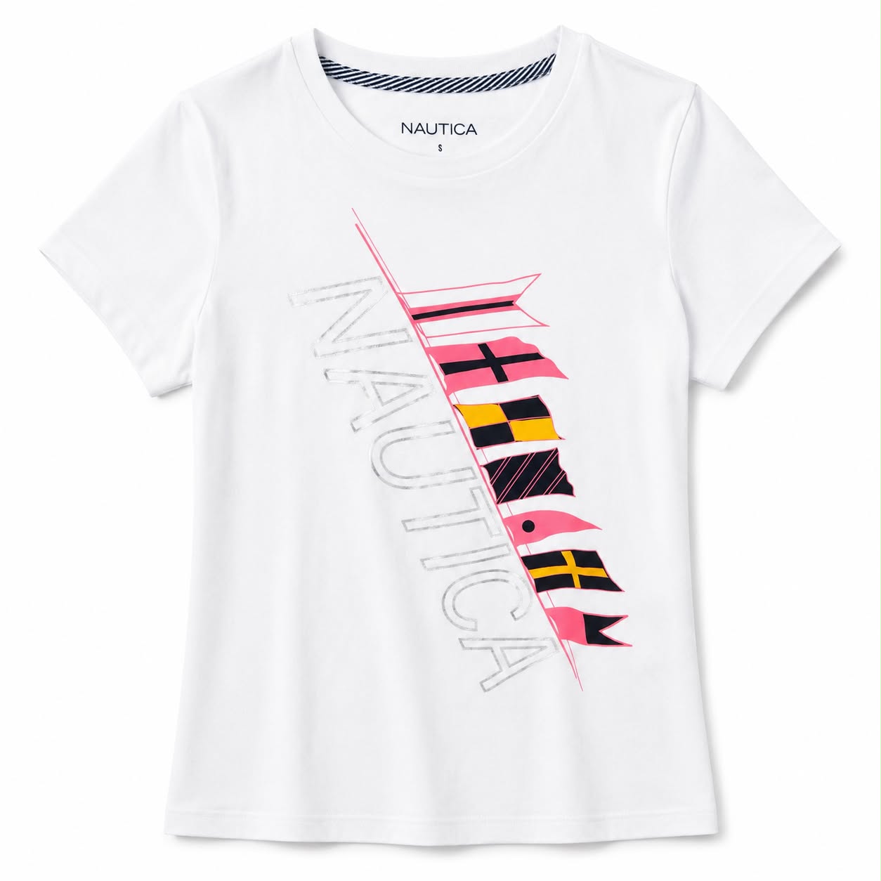 Nautica Flag logo Foil Graphic T-Shirt Women’s