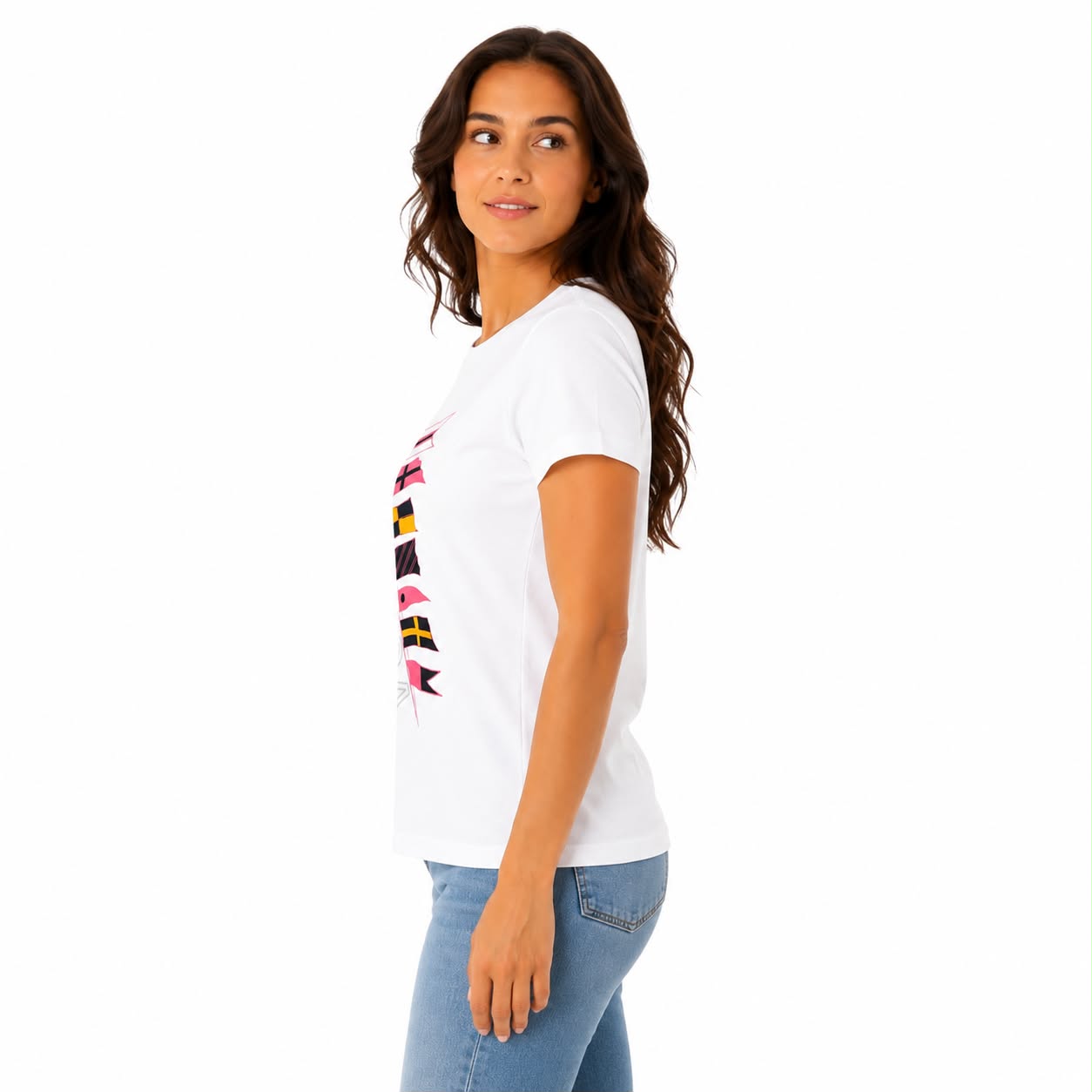 Nautica Flag logo Foil Graphic T-Shirt Women’s