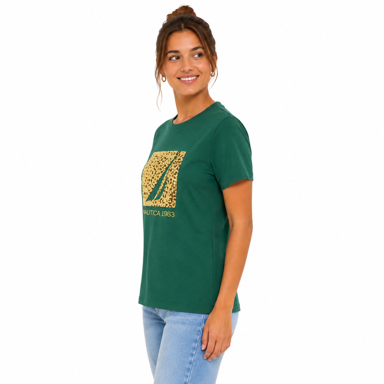 Nautica Sequin 1983 Graphic T-Shirt Women’s