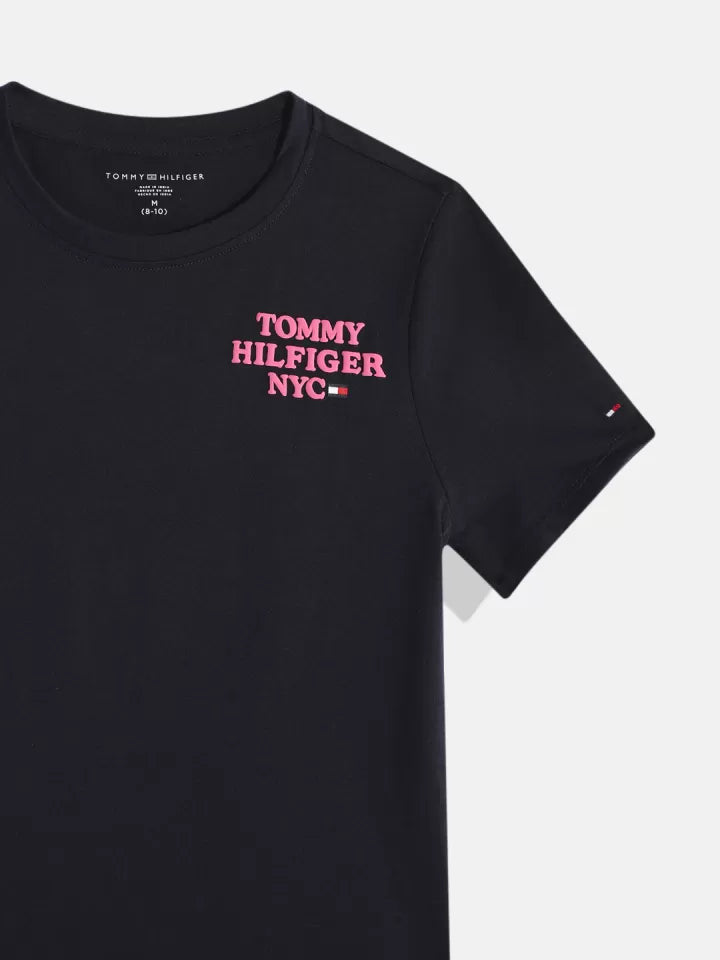 Tommy Hilfiger Brand Print Peplum