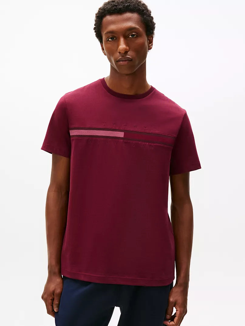 Tommy Hilfiger-Tonal Flag Logo T-Shirt