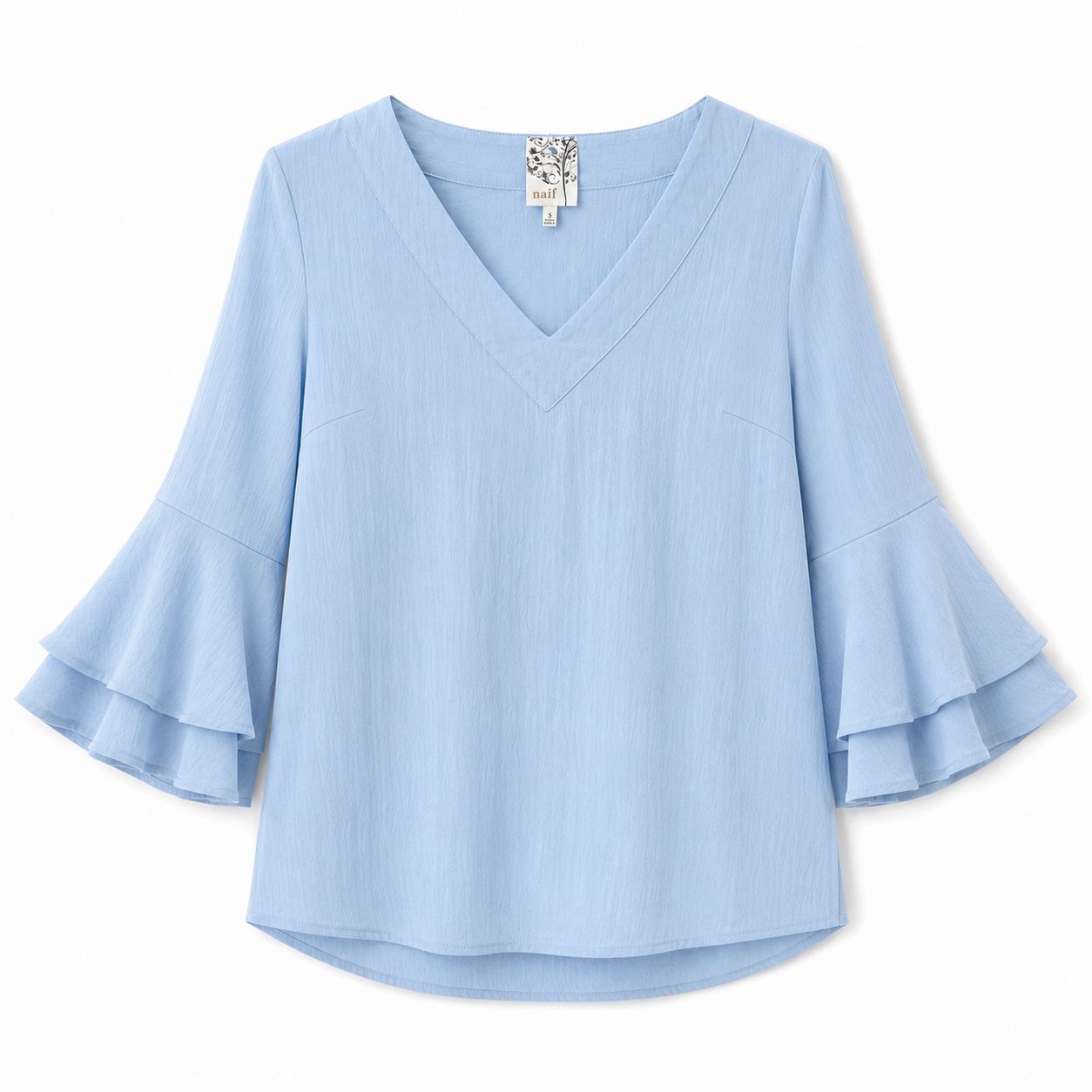 Naif Blouse from the Canadian brand Naïf, characterized by its sky blue color Women’s