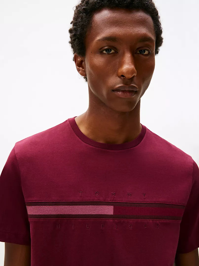 Tommy Hilfiger-Tonal Flag Logo T-Shirt