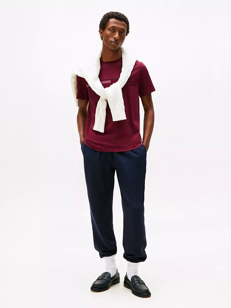 Tommy Hilfiger-Tonal Flag Logo T-Shirt