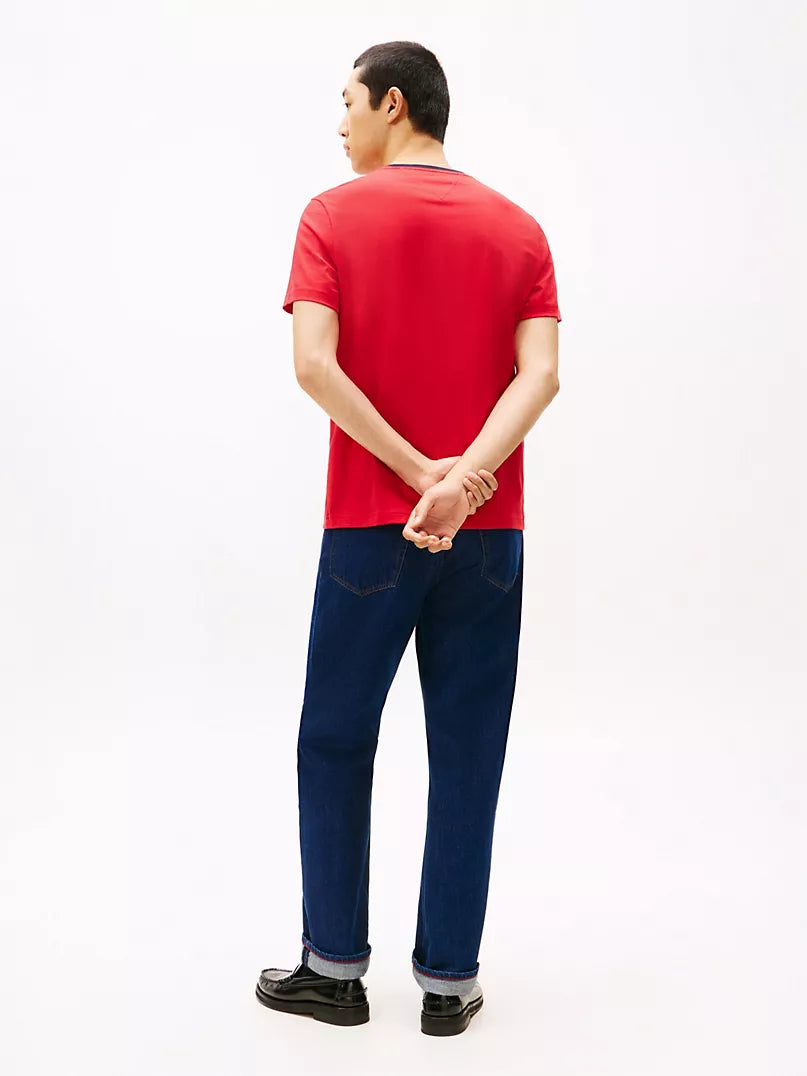 Tommy Hilfiger-Embroidered Flag Logo T-Shirt