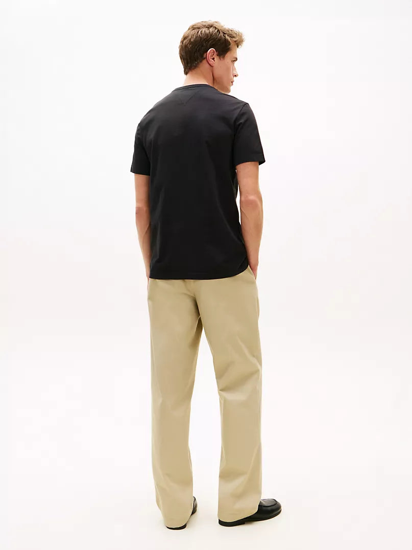 Tommy Hilfiger-Embroidered Flag Logo T-Shirt