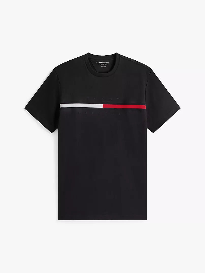 Tommy Hilfiger-Embroidered Flag Logo T-Shirt
