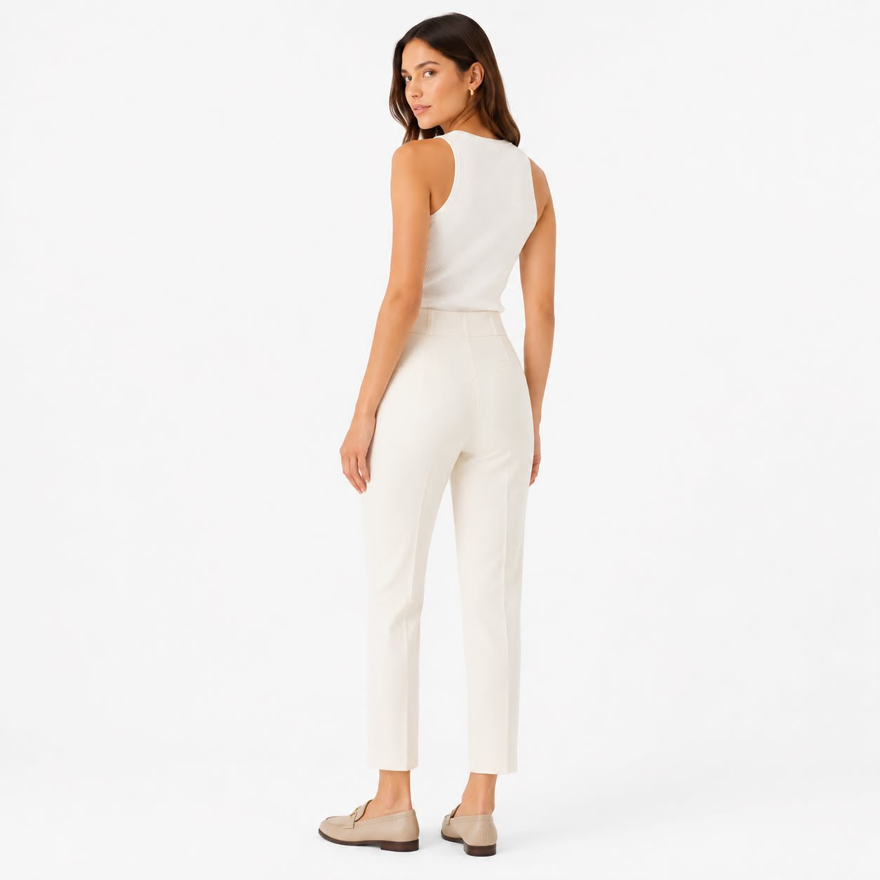 Haver + Blair Trimmed dress pants in white or ivory women’s