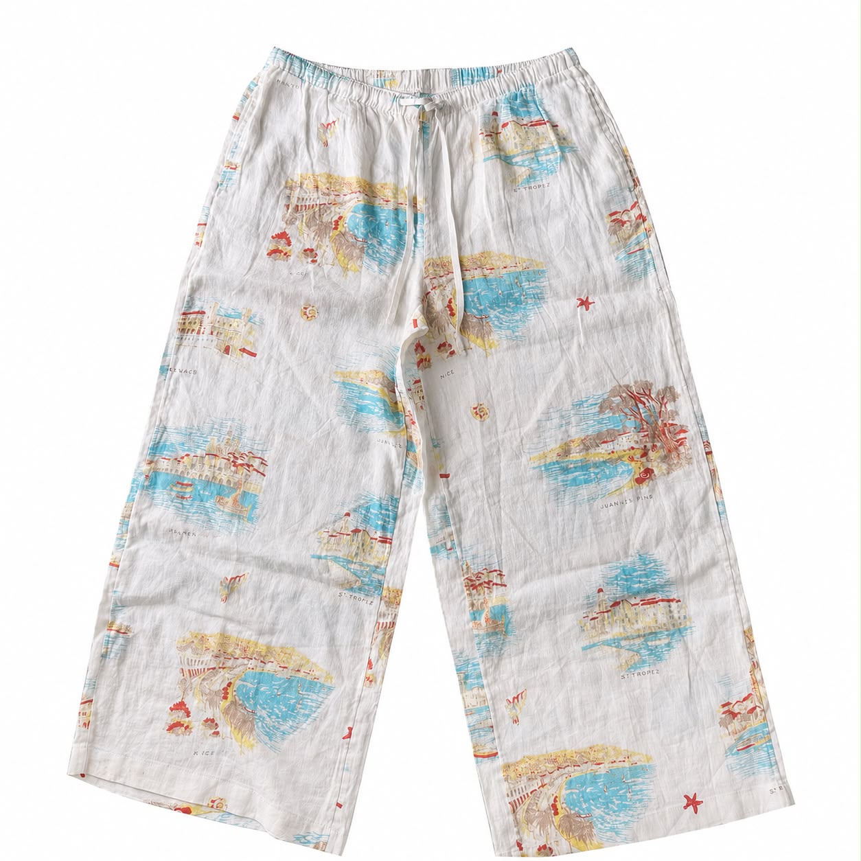 Calypso St. Barth Wide leg pants from the brand Calypso St. Barth have a colorful print