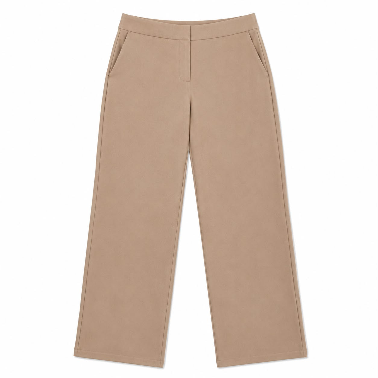 Rachel Zoe Straight cut dress pants with wide leg in brown tone