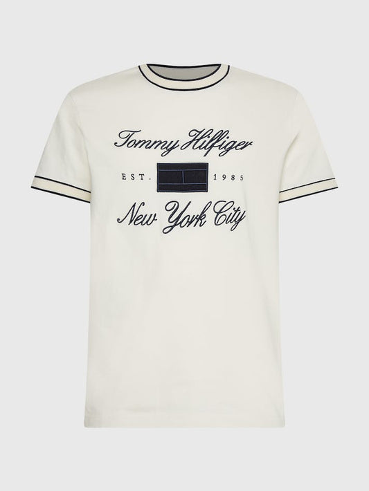 Tommy Hilfiger Embroidered Script NYC Logo T-Shirt