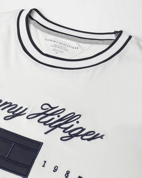 Tommy Hilfiger Embroidered Script NYC Logo T-Shirt