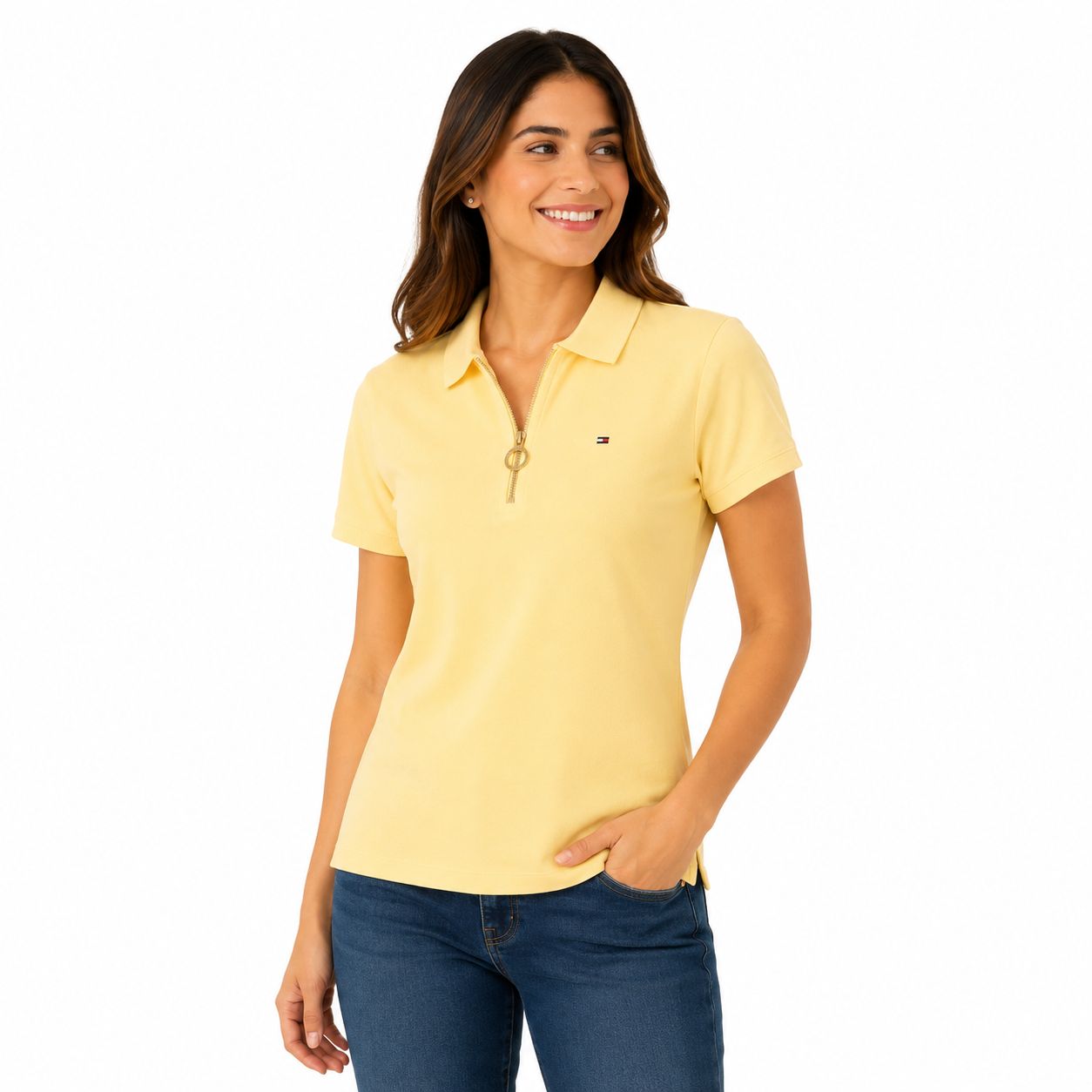 Tommy Hilfiger Slim Fit Zip Polo Women’s
