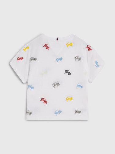 Tommy Hilfiger- Kids Allover Script Tommy T- Shirts