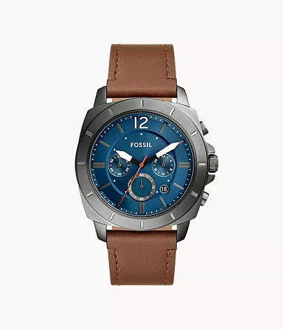 Fossil Privateer Sport Chronograph Brown LiteHide Leather Watch